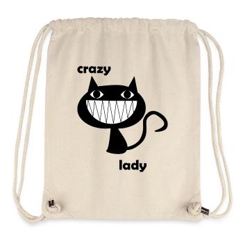 Crazy Cat Lady - Stanley/Stella Recycled Gym Bag - natural - Front