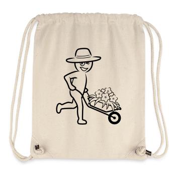 Gärtner / Gärtnerin - schwarz-weiß / einfärbbar - Stanley/Stella recycelter Gym Bag - Naturweiß - Vorne