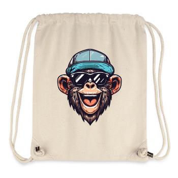 Drôle de singe - Sac à cordon recyclé Stanley/Stella - blanc naturel - Devant