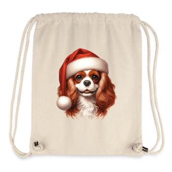 Christmas Cavalier King Charles Spaniel - Stanley/Stella Recycled Gym Bag - natural - Front