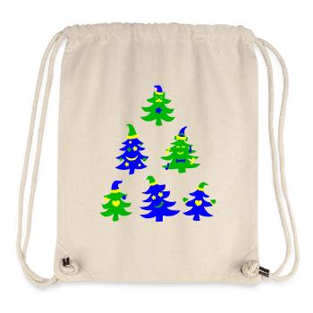 Magic Smiling Christmas Trees - Stanley/Stella Recycled Gym Bag - natural - Front