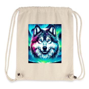 Wolf Husky Hund - Stanley/Stella recycelter Gym Bag - Naturweiß - Vorne
