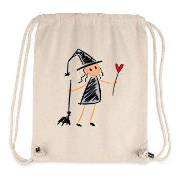 Sorcière amoureuse - Sac à cordon recyclé Stanley/Stella - blanc naturel - Devant