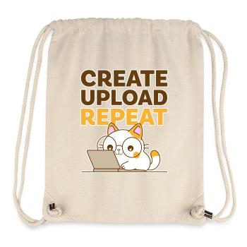 Create, Upload, Repeat - Stanley/Stella Recycled Gym Bag - natural - Front