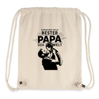 Ehemann Held bester Papa der Welt - Stanley/Stella recycelter Gym Bag - Naturweiß - Vorne