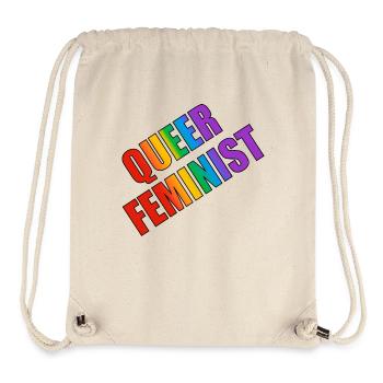 Féministe queer - Sac à cordon recyclé Stanley/Stella - blanc naturel - Devant