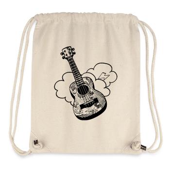 Ukulélé Dessin animé - Sac à cordon recyclé Stanley/Stella - blanc naturel - Devant