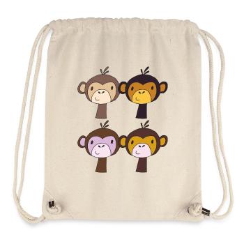 Gang de singes - Sac à cordon recyclé Stanley/Stella - blanc naturel - Devant