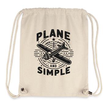Plane and Simple - Stanley/Stella Recycled Gym Bag - natural - Front