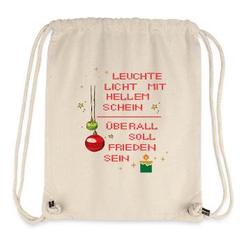 Weihnachten Christmas Frieden - Stanley/Stella recycelter Gym Bag - Naturweiß - Vorne