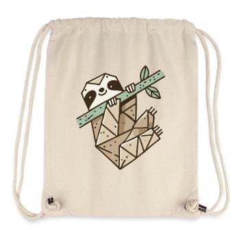 Origami Sloth – Minimaliste et décontracté - Sac à cordon recyclé Stanley/Stella - blanc naturel - Devant