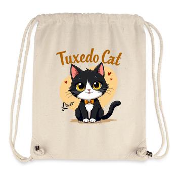Tuxedo Cat Lover - Geschenk - Stanley/Stella recycelter Gym Bag - Naturweiß - Vorne