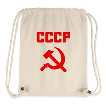 Soviet - Hammer and Sickle Soviet Union - Communist - Stanley/Stella Recycled Gym Bag - natural - Front