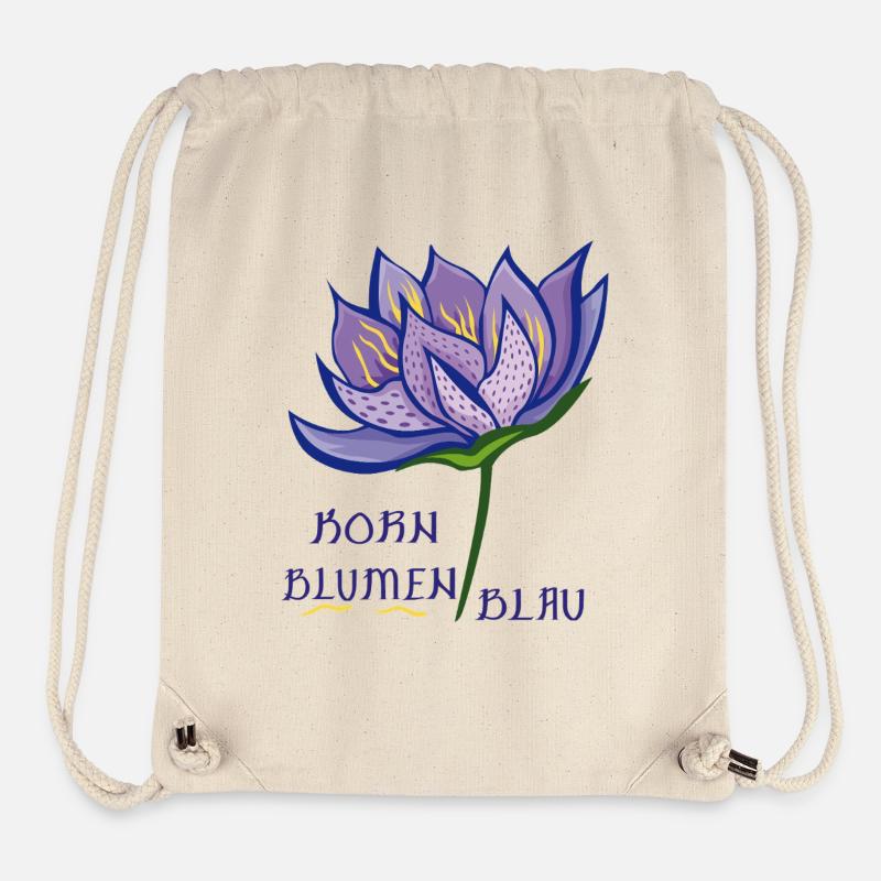 Blume Kornblumen Blau - Stanley/Stella recycelter Gym Bag - Naturweiß