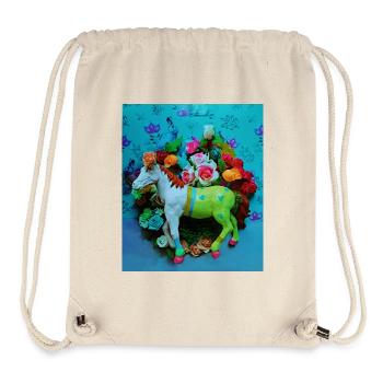 Colorful Carnival Horse - Stanley/Stella Recycled Gym Bag - natural - Front