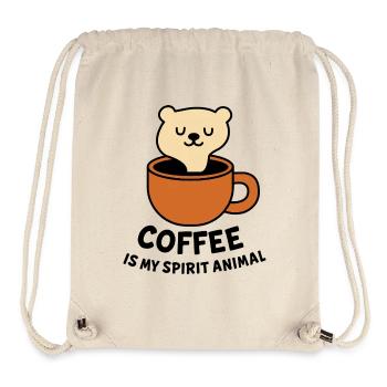 Bär in Kaffeetasse - Stanley/Stella recycelter Gym Bag - Naturweiß - Vorne