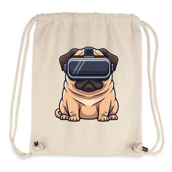 Süßer Mops Hund Cartoon Freund fürs Leben Gamer - Stanley/Stella recycelter Gym Bag - Naturweiß - Vorne