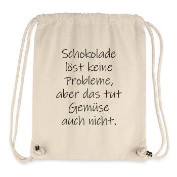Chocolate doesn't solve any problems funny saying - Stanley/Stella Recycled Gym Bag - natural - Front