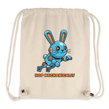 Blauer Mechanischer Hoppbunny - Stanley/Stella recycelter Gym Bag - Naturweiß - Vorne