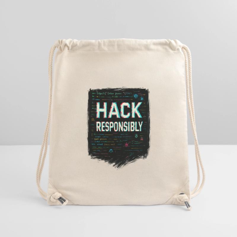 Cybersécurité : Hack Responsibility Sac à cordon recyclé Stanley/Stella