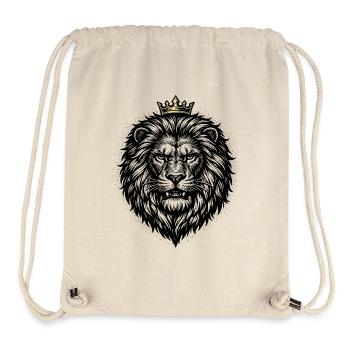 Lion, Lion's Head, Strong, Wild, Proud, Royal - Stanley/Stella Recycled Gym Bag - natural - Front