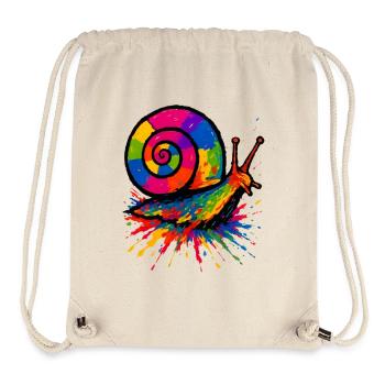 Harlekin-Schnecke – Splatter-Perma-Kunst - Stanley/Stella recycelter Gym Bag - Naturweiß - Vorne