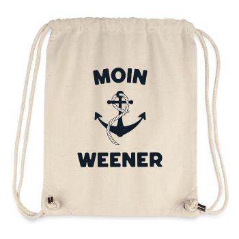 Moin Weener – Maritimes Anker-Design - Stanley/Stella recycelter Gym Bag - Naturweiß - Vorne