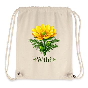 Adonisröschen Gelbe Wildblume Natur Floral Design - Stanley/Stella recycelter Gym Bag - Naturweiß - Vorne