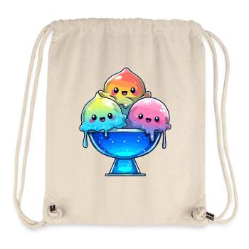Regenbogen Eis-Trio in Schale - Stanley/Stella Recycled Gym Bag - natural - Front