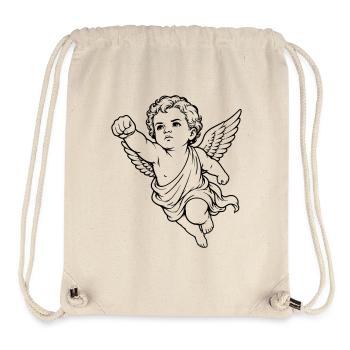 Motif du poing ange du chérubin volant - Sac à cordon recyclé Stanley/Stella - blanc naturel - Devant