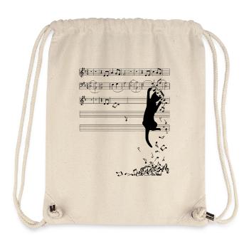 Art musical des chats - Sac à cordon recyclé Stanley/Stella - blanc naturel - Devant