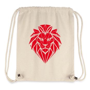 Geometrischer roter Löwen - Stanley/Stella recycelter Gym Bag - Naturweiß - Vorne