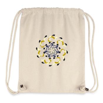 Kompliziertes Mandala-Muster in Erdtönen - Stanley/Stella recycelter Gym Bag - Naturweiß - Vorne
