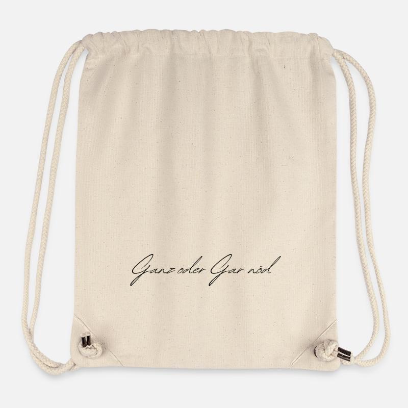 Ganz oder Gar nöd - Stanley/Stella recycelter Gym Bag - Naturweiß