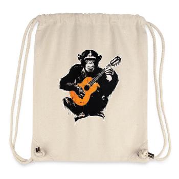 Chimp with guitar - Stanley/Stella recycelter Gym Bag - Naturweiß - Vorne
