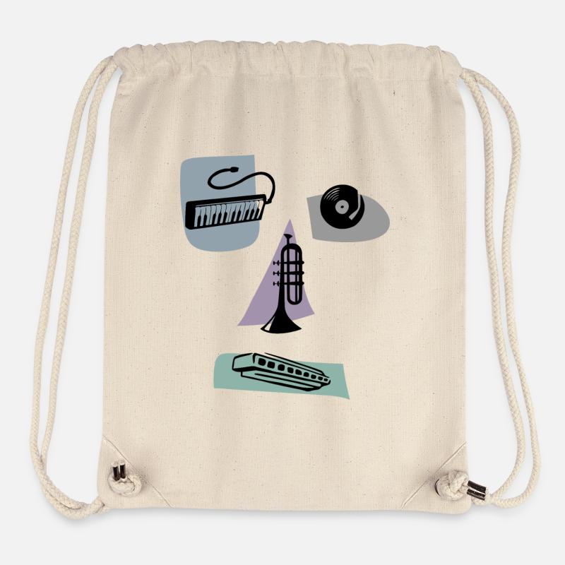 visage musical - Sac à cordon recyclé Stanley/Stella - blanc naturel