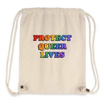 Protégez les vies queer - Sac à cordon recyclé Stanley/Stella - blanc naturel - Devant