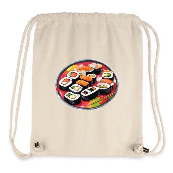 Sushi / Maki / Nigiri / Wasabi /Asiatisch - Stanley/Stella recycelter Gym Bag - Naturweiß - Vorne