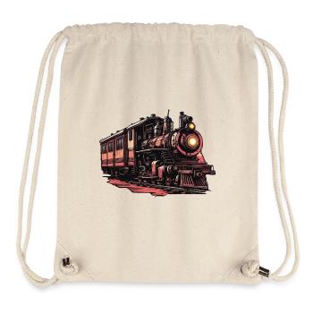 Zug / Lokomotive / Dampflok / Eisenbahn / Lock - Stanley/Stella recycelter Gym Bag - Naturweiß - Vorne