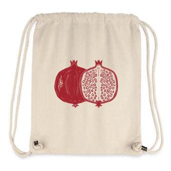 Granatapfel Schnitt Motiv - Stanley/Stella recycelter Gym Bag - Naturweiß - Vorne