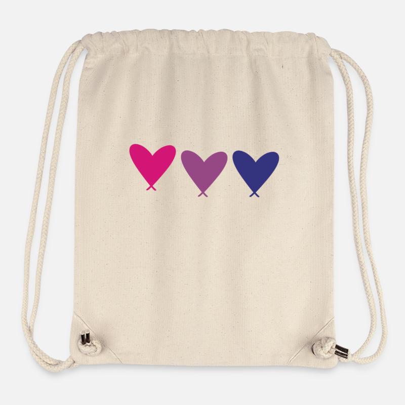 BiHearts - Stanley/Stella recycelter Gym Bag - Naturweiß