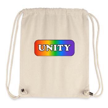 Einheit Regenbogen LGBTQ-Stolz - Stanley/Stella recycelter Gym Bag - Naturweiß - Vorne
