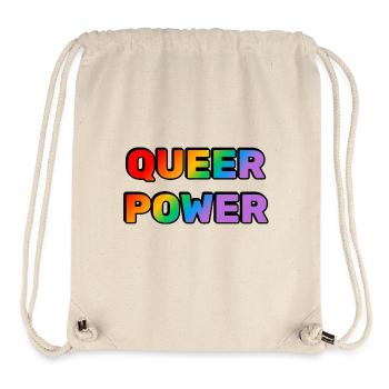 Pouvoir queer - Sac à cordon recyclé Stanley/Stella - blanc naturel - Devant