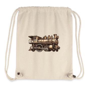 Zug / Lokomotive / Dampflok / Eisenbahn / Lock - Stanley/Stella recycelter Gym Bag - Naturweiß - Vorne