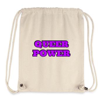 Pouvoir queer - Sac à cordon recyclé Stanley/Stella - blanc naturel - Devant