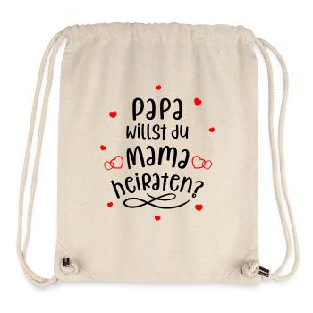 Papa willst du Mama heiraten? Süßer Heiratsantrag. - Stanley/Stella recycelter Gym Bag - Naturweiß - Vorne