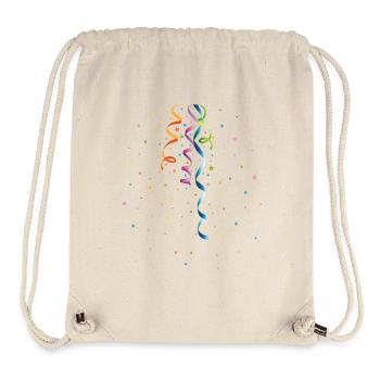 Konfetti und Luftschlangen buntes Party-Design - Stanley/Stella recycelter Gym Bag - Naturweiß - Vorne