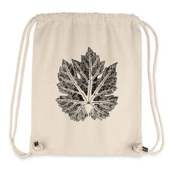 Weinblatt - Blatt vom Wein / Botanisch - Stanley/Stella recycelter Gym Bag - Naturweiß - Vorne