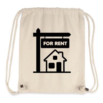 Transparentes Schild zur Miete - Stanley/Stella recycelter Gym Bag - Naturweiß - Vorne