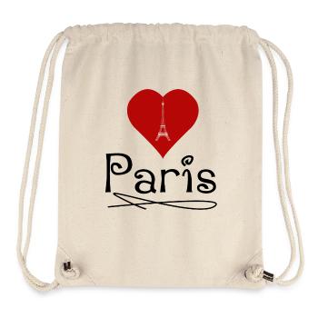I Love Paris - Stanley/Stella Recycled Gym Bag - natural - Front